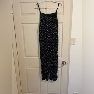 Black and white polka dot jumpsuit